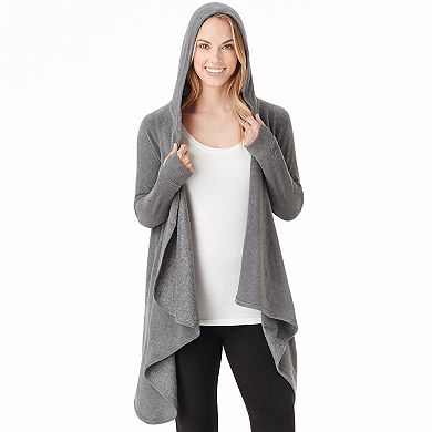 Women's Cuddl Duds® Fleece Wear Hooded Wrap Cardigan