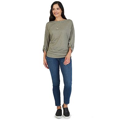 Women's Apt. 9® Ruched-Hem Dolman-Sleeve Top