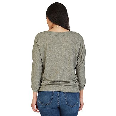 Women's Apt. 9® Ruched-Hem Dolman-Sleeve Top