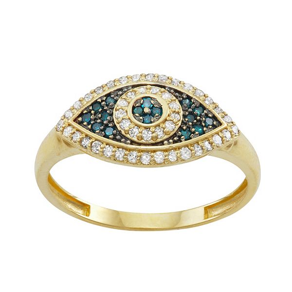 Eye deals gold ring