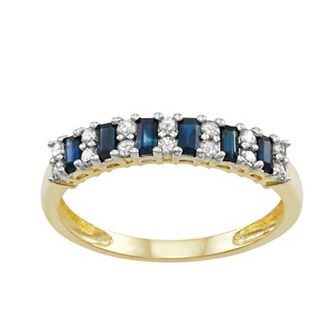 Tiara 10k Gold Gemstone & 1/5 Carat T.W. Diamond Ring