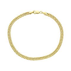 Mens Unbranded Men's 14K Gold over Brass Miami Cuban Chain Bracelet