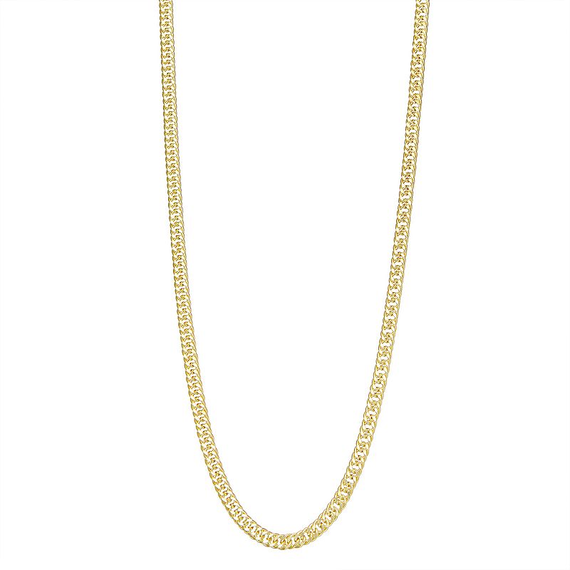 Mens 14k Gold Miami Cuban Curb Chain Necklace, Size: 20, Yellow