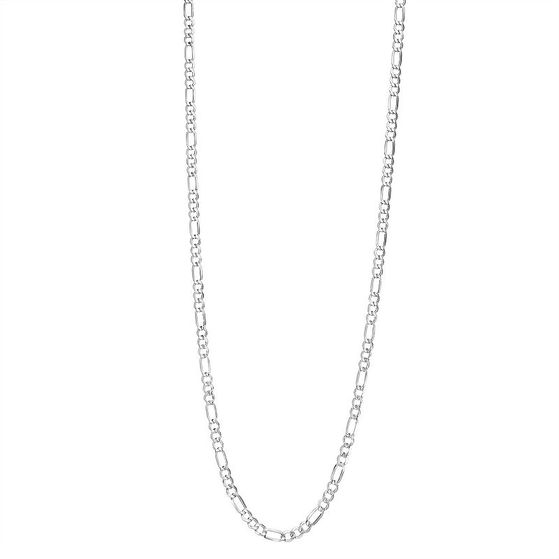 Mens 14k Gold 3.7 mm Figaro Chain Necklace, Womens, Size: 18, White