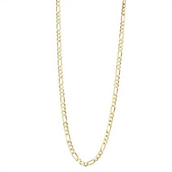 Jordan Blue Men's 14k Gold 4.65 mm Figaro Chain Necklace