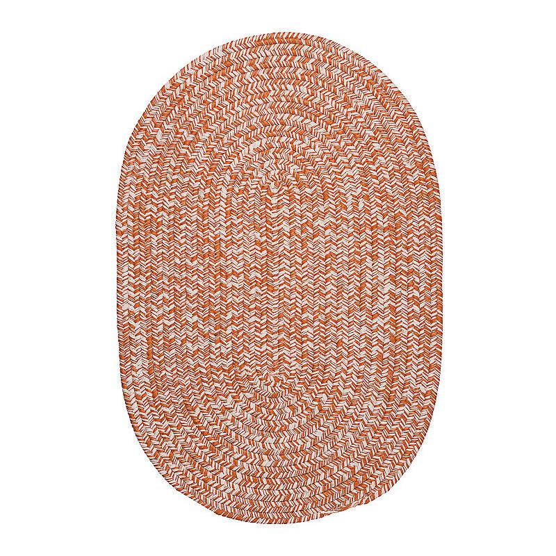 Colonial Mills Howell Tweed Reversible Indoor Outdoor Rug, Orange, 8X11 Ft