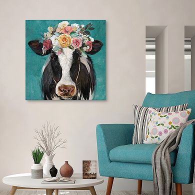 Fine Art Canvas Fancy Cows II Canvas Wall Art