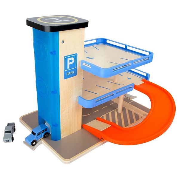 Wooden parking 2024 garage toy