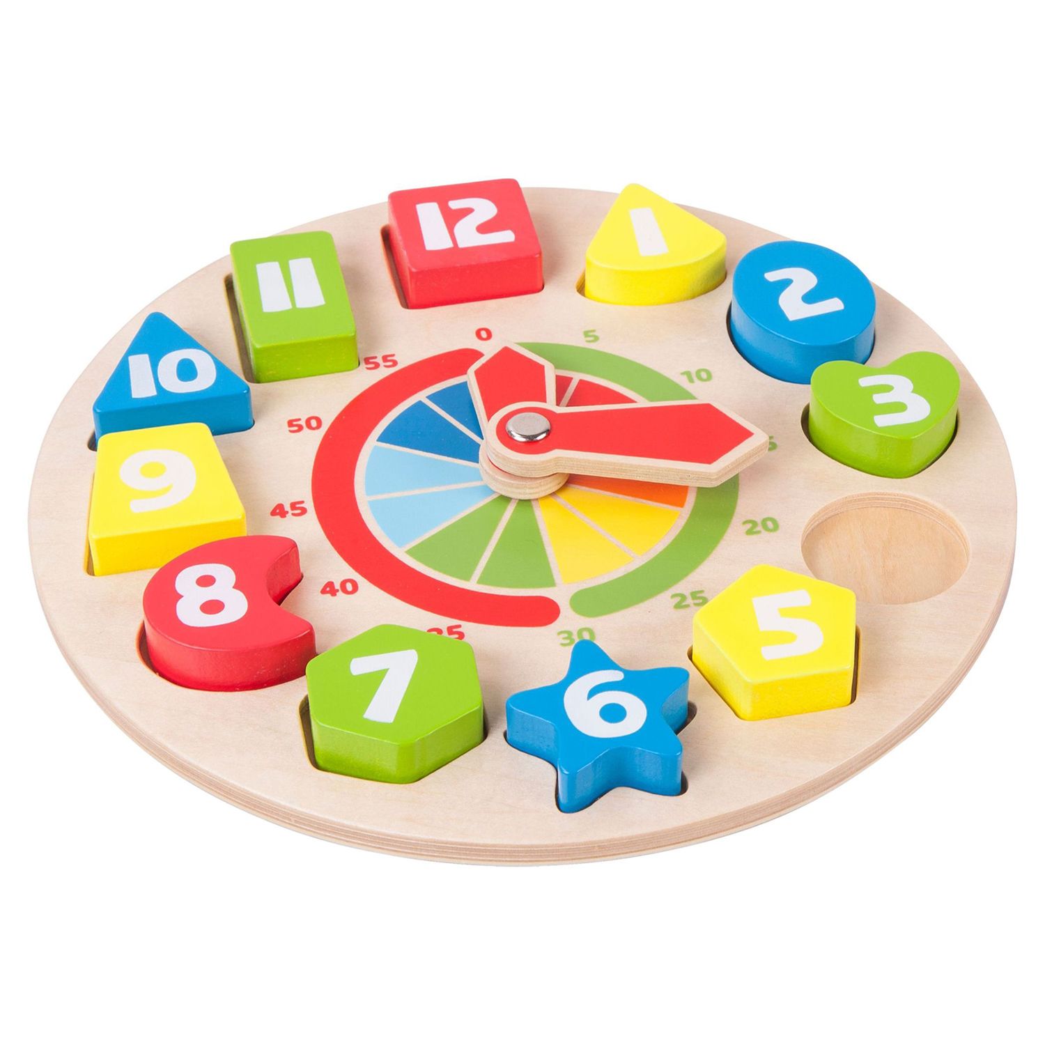 melissa & doug turn & tell wooden clock