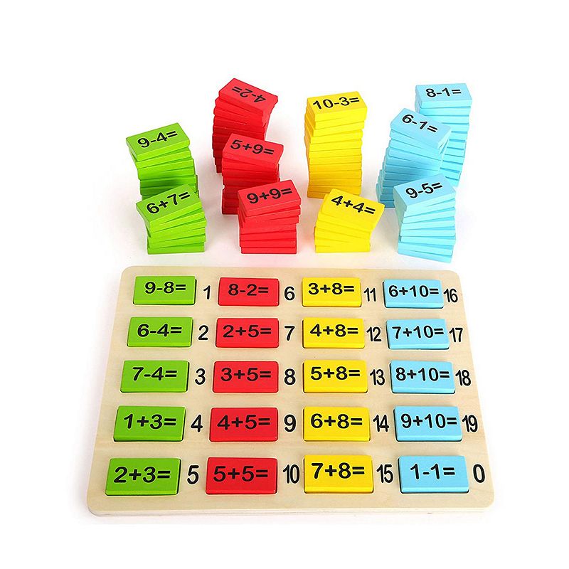 Small Foot Wooden Toys Addition And Subtraction Math Tiles Wooden Toys, Mul