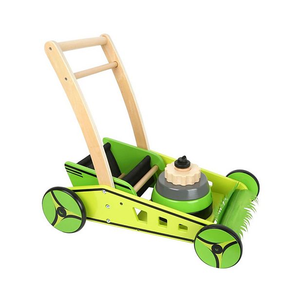 Small Foot Wooden Toys Lawn Mower and Baby Walker Playset