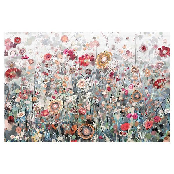 Floral canvas deals wall art