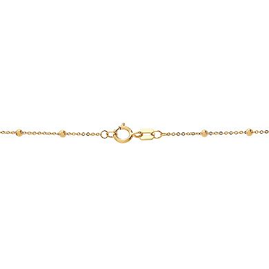Everlasting Gold 10K Gold Triple Heart Station Necklace