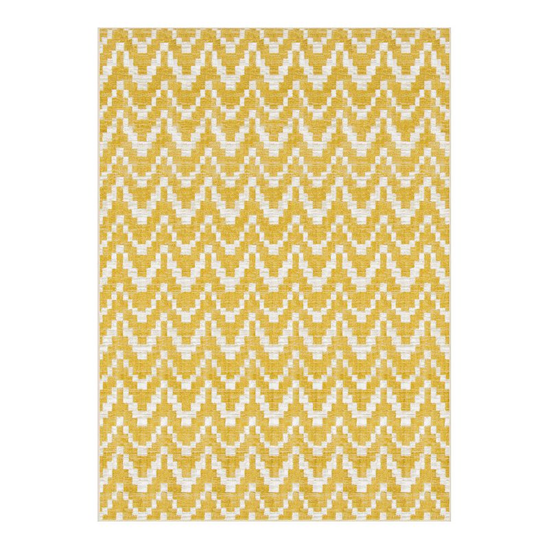 Chelsea Chevron Area Rug, Yellow, 7.5X10 Ft