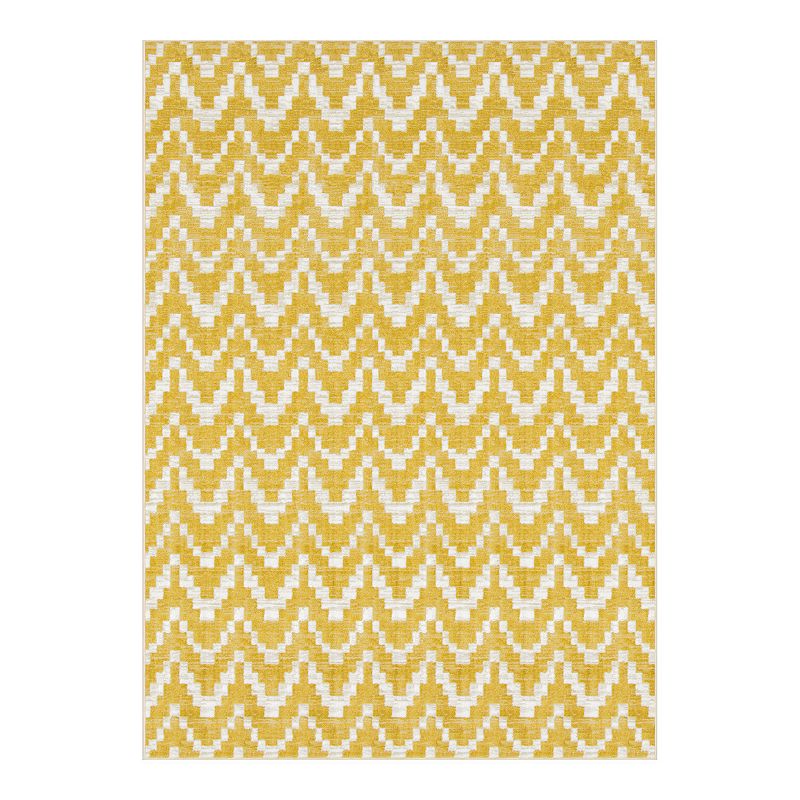 Chelsea Chevron Area Rug, Yellow, 7.5X10 Ft