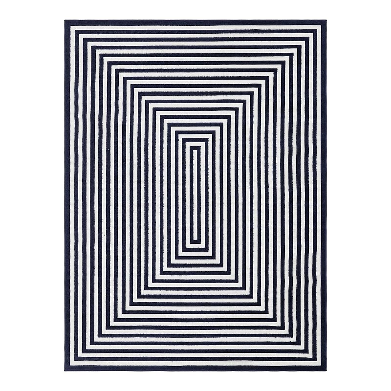 Sabrina Soto Prescott Outdoor Rug, Blue, 9X12 Ft