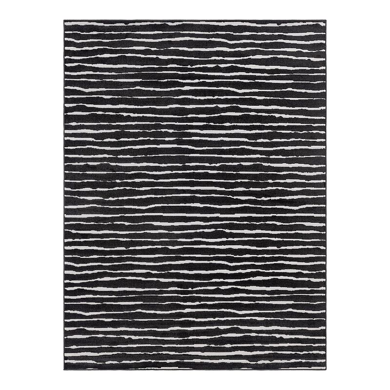 Sabrina Soto Ola Outdoor Rug, Black, 8Ft Rnd