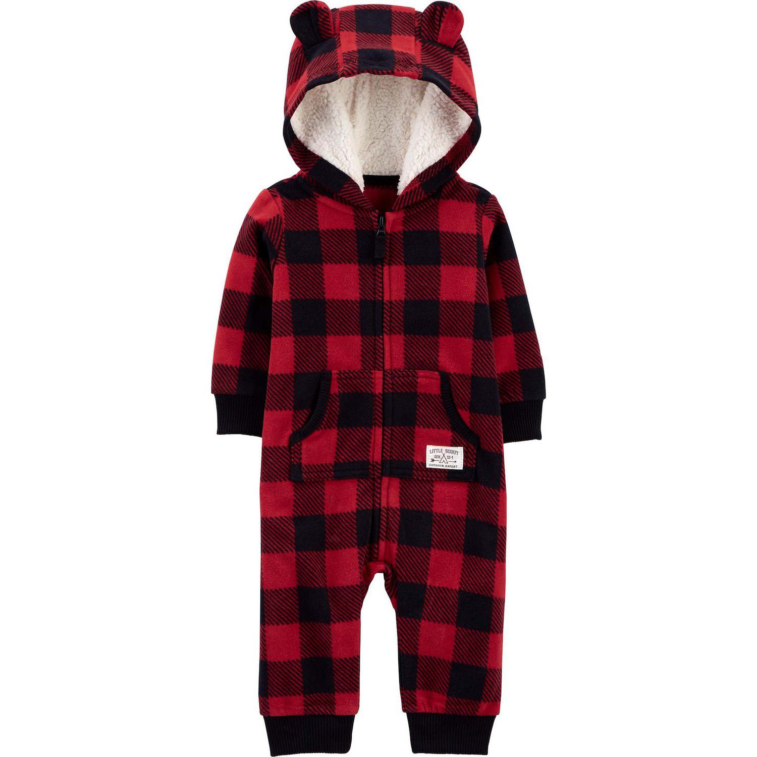 buffalo plaid infant outfit