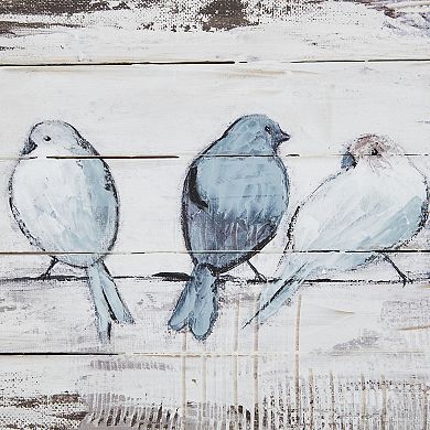Madison Park Perched Birds Plank Wall Art