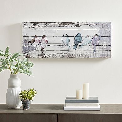 Madison Park Perched Birds Plank Wall Art