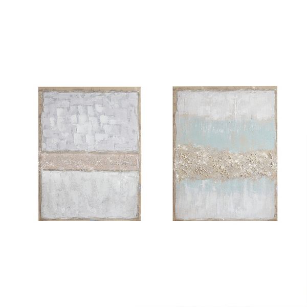 Madison Park Radiant Flatland Glitter Canvas Wall Art 2piece Set