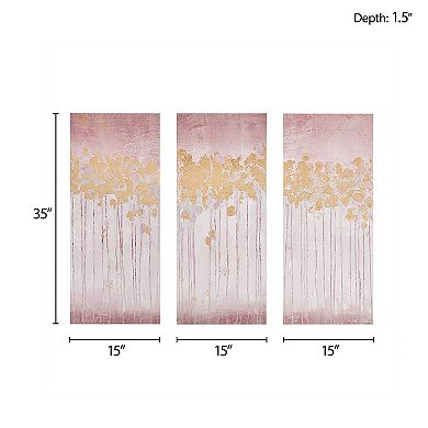 Madison Park Twilight Forest Canvas Wall Decor 3-piece Set
