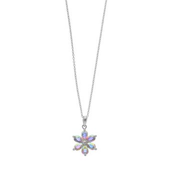 Rosabella Sterling Silver Quartz Flower Pendant