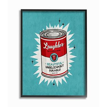 Stupell Home Decor Canned Laughter Framed Wall Art