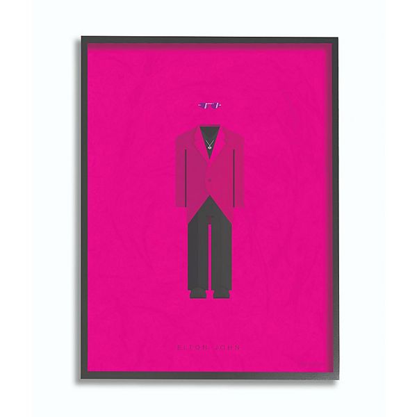 Stupell Home Decor Elton John Framed Wall Art