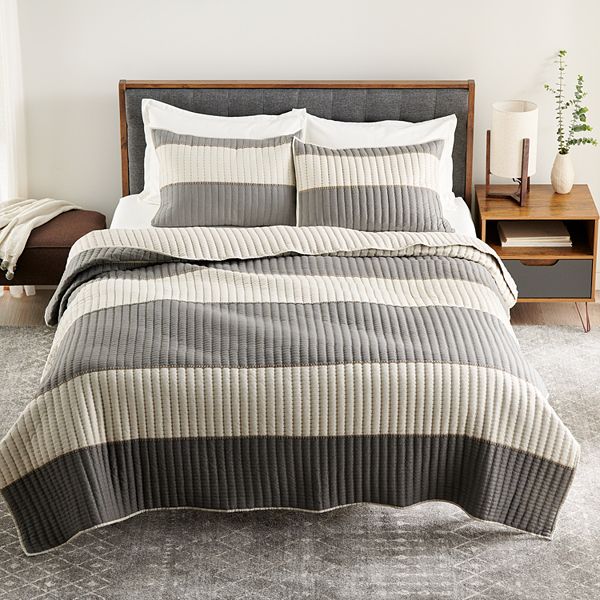 Sonoma Goods For Life&reg; New Traditions Sunbury Stripe Quilt or Sham - Sunbury Stripe (FULL/QUEEN)