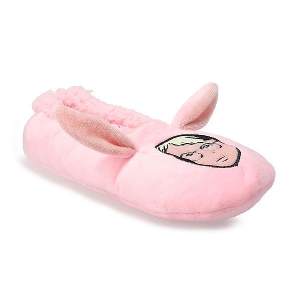 Men s A Christmas Story Pink Bunny Slipper Socks