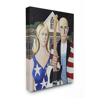 Stupell Home Decor American Rock Stars Parody Canvas Wall Art