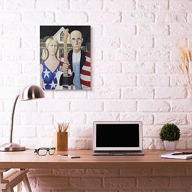 Stupell Home Decor American Rock Stars Parody Canvas Wall Art