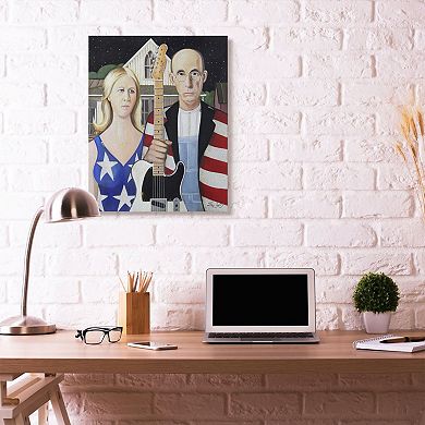 Stupell Home Decor American Rock Stars Parody Canvas Wall Art