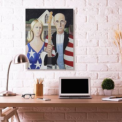 Stupell Home Decor American Rock Stars Parody Canvas Wall Art