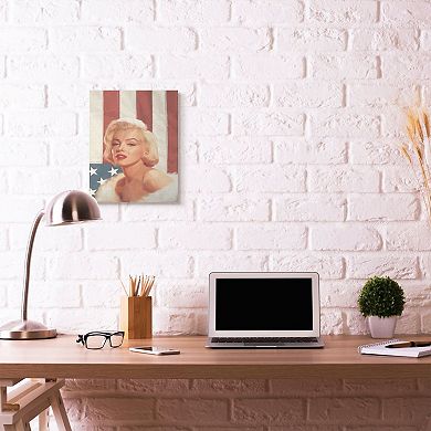 Stupell Industries Marilyn Flag Vintage Hollywood Canvas Wall Art by Jadei Graphics