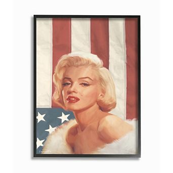 Stupell Home Decor Marilyn Flag Framed Wall Art