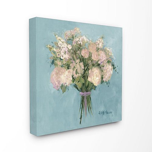 24 x 24 The Stupell Home D/écor Collection Rustic Blooms Live the Life You Love Stretched Canvas Wall Art