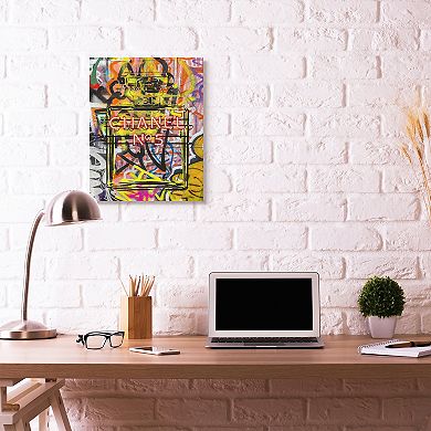 Stupell Home Decor Graffiti Neon Lights Canvas Wall Art