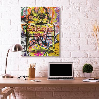 Stupell Home Decor Graffiti Neon Lights Canvas Wall Art