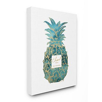 Stupell Home Decor Pineapple Watercolor Canvas Wall Art