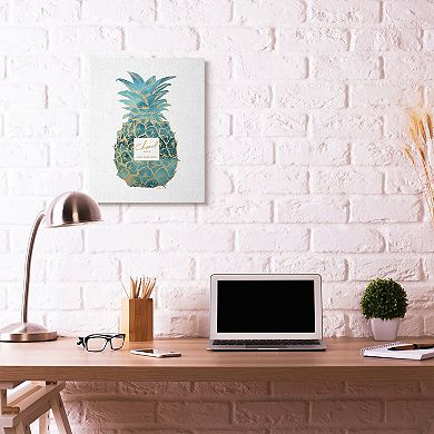 Stupell Home Decor Pineapple Watercolor Canvas Wall Art