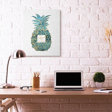 Stupell Home Decor Pineapple Watercolor Canvas Wall Art