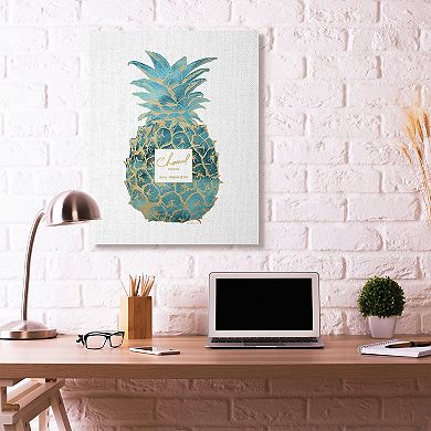 Stupell Home Decor Pineapple Watercolor Canvas Wall Art