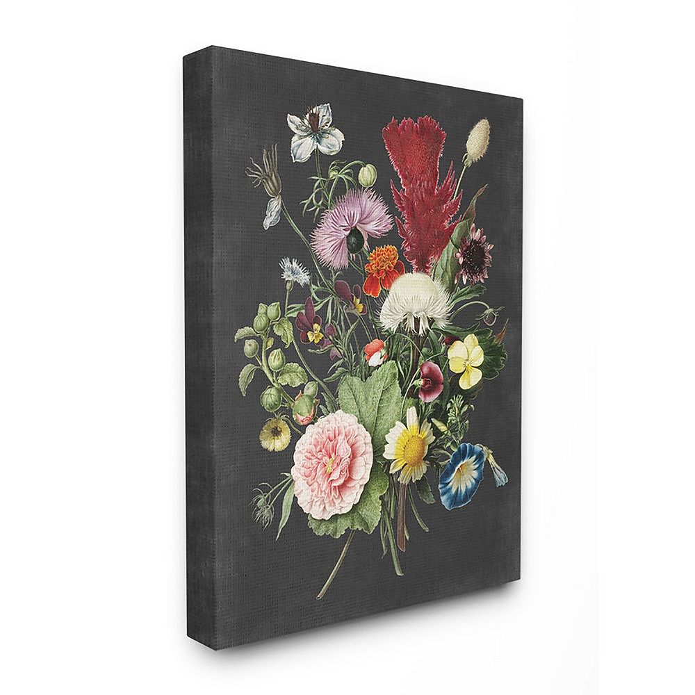 Stupell Home Decor Wildflower Botanical Drawing Canvas Wall Art