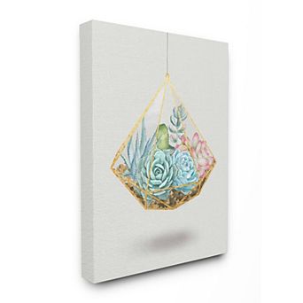 Stupell Home Decor Succulent Basket Canvas Wall Art