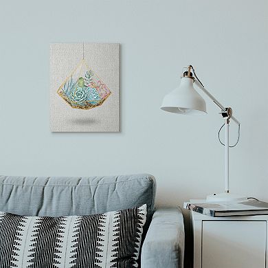 Stupell Home Decor Succulent Basket Canvas Wall Art