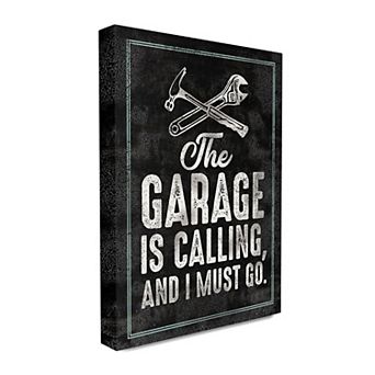 Stupell Home Decor Garage Is Calling Canvas Wall Art