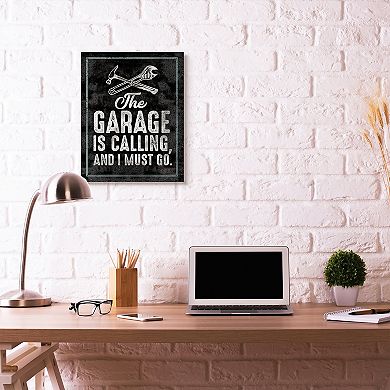 Stupell Home Decor Garage Is Calling Canvas Wall Art