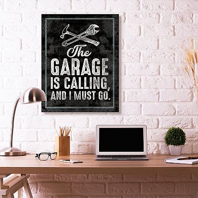 Stupell Home Decor Garage Is Calling Canvas Wall Art